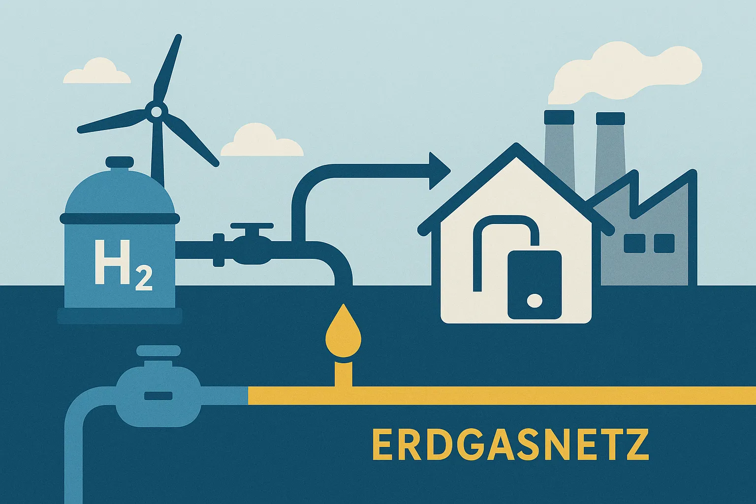 Wasserstoff im Erdgasnetz